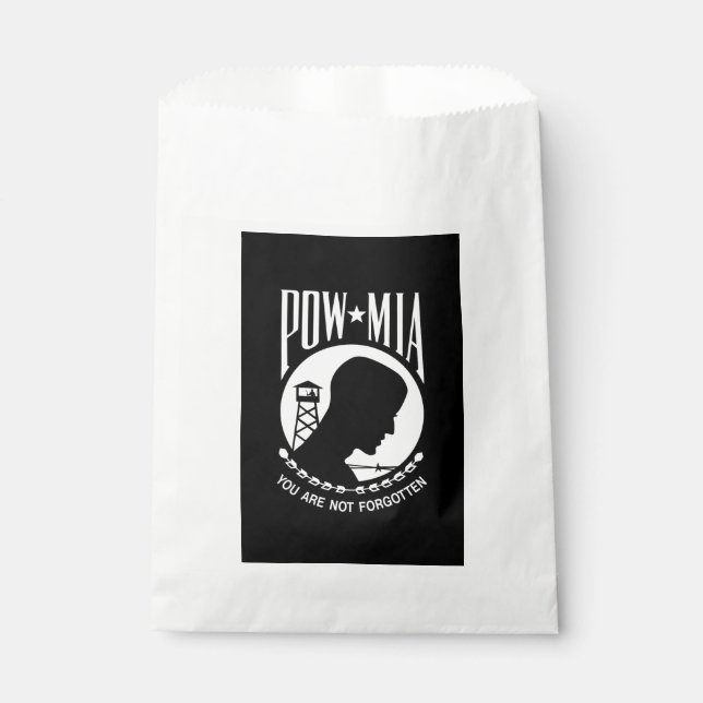 POW MIA Flag: Missing Soldiers of Vietnam War, WW2 Favour Bag (Front)