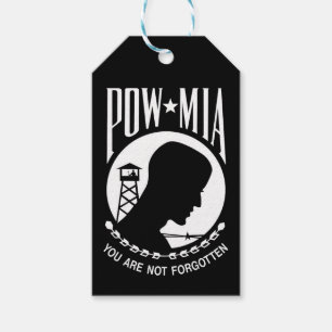 POW MIA Flag: Missing Soldiers of Vietnam War, WW2 Gift Tags