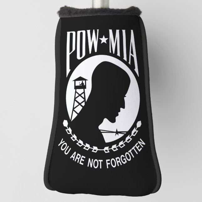 POW MIA Flag: Missing Soldiers of Vietnam War, WW2 Golf Head Cover (Rotate 90)