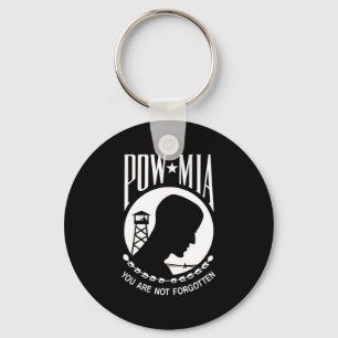 POW MIA Flag: Missing Soldiers of Vietnam War, WW2 Keychain
