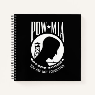 POW MIA Flag: Missing Soldiers of Vietnam War, WW2 Notebook