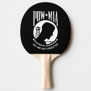 POW MIA Flag: Missing Soldiers of Vietnam War, WW2 Ping Pong Paddle