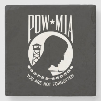 POW MIA Flag: Missing Soldiers of Vietnam War, WW2 Stone Coaster