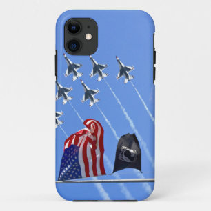 POW MIA Flag with Old Glory & The Thunderbirds iPhone 11 Case