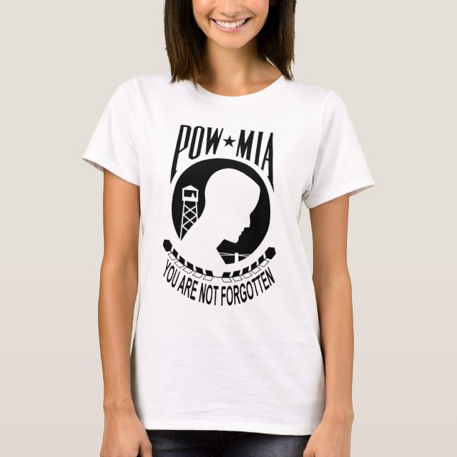 POW MIA Inverted Ladies T-shirt (Front)
