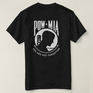 POW MIA Mens Black T-shirt 2