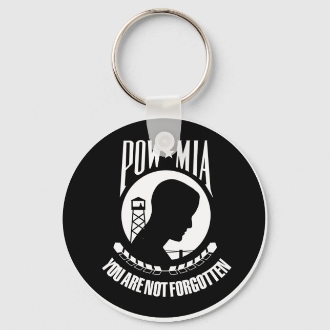 POW MIA MILITARY HEROES GEAR KEYCHAIN (Front)