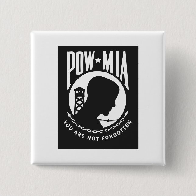 POW MIA Pin Back Button (Front)