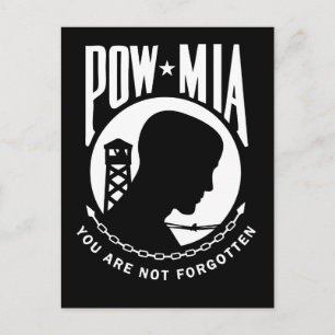 POW MIA Postcard