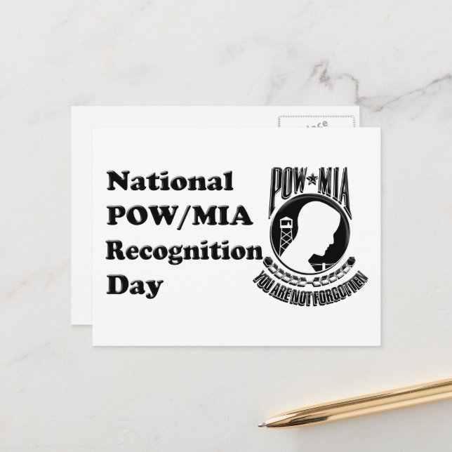 POW/MIA Recognition Day Postcard (Front/Back In Situ)