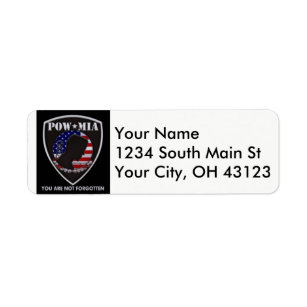 POW / MIA return address labels