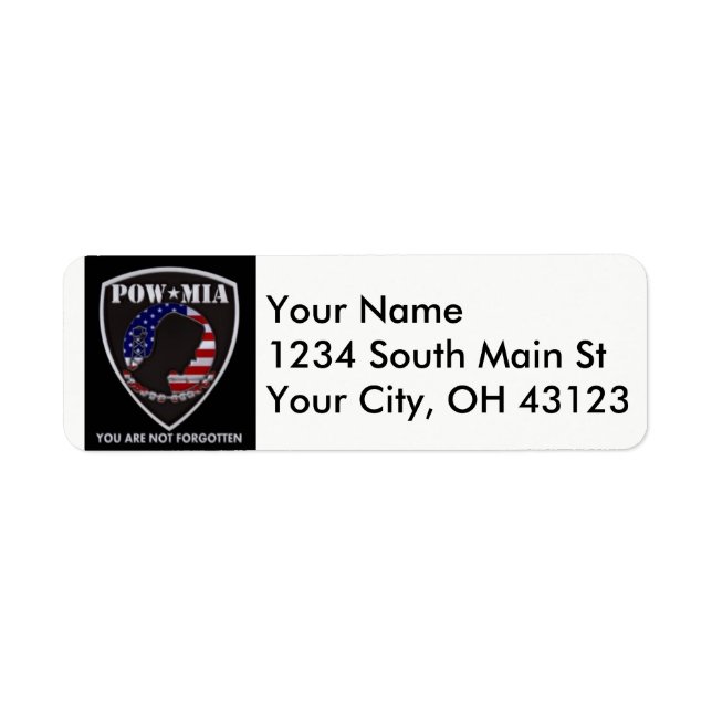 POW / MIA return address labels (Front)