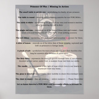 POW/MIA table Poster
