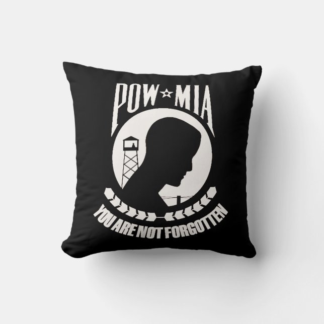 "POW MIA Throw Pillow" Throw Pillow (Front)