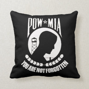 "POW MIA Throw Pillow" Throw Pillow
