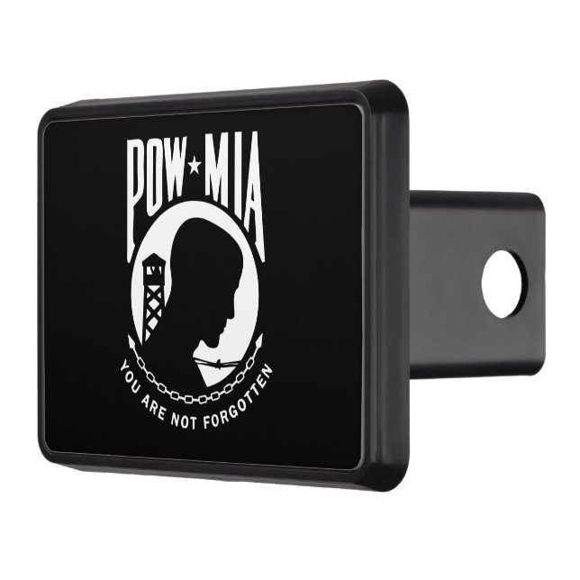 POW MIA  TRAILER HITCH COVER (Left)