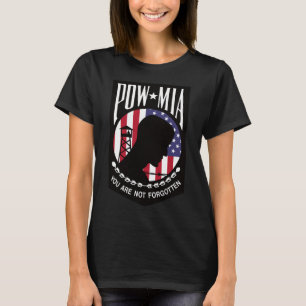 Pow Mia Usa Flag You Are Not Forgotten  T-Shirt