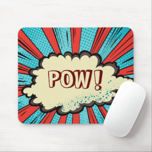 POW Modern contemporary pop art Graphic art Mouse Pad