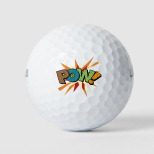 POW Modern Fun Retro Comic Book Golf Balls