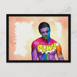 POW! - original painting Postcard