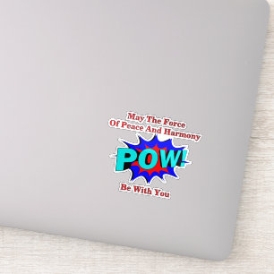 POW ! Sticker En Vinyle Coupé Sur Mesure Pour La P