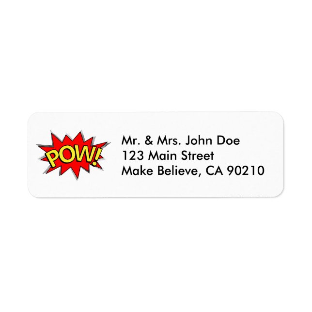 POW! - Superhero Comic Book Red/Yellow Bubble (Front)