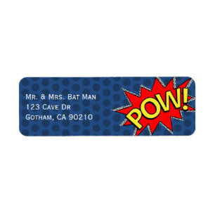 POW ! - Superhero Comic Style de livre Bleu foncé