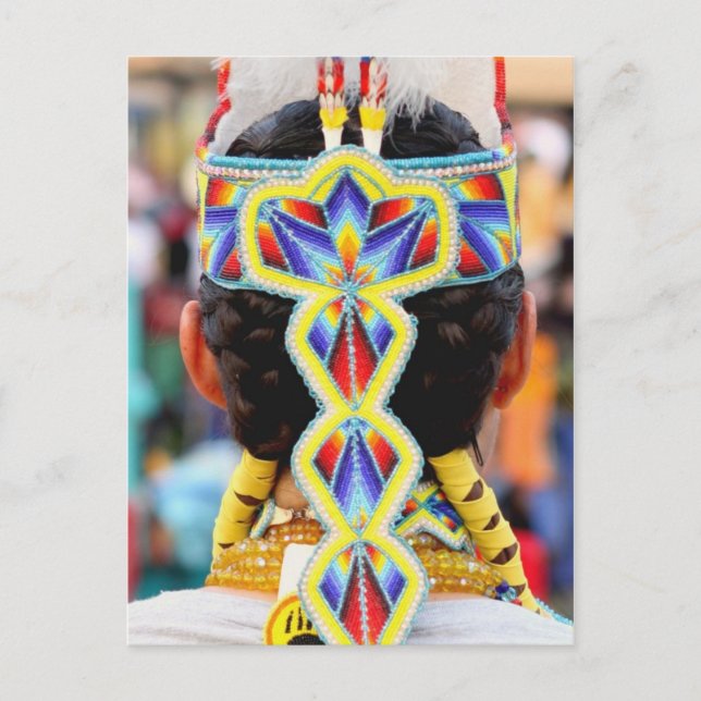 Pow Wow Beadwork Postcard (Front)