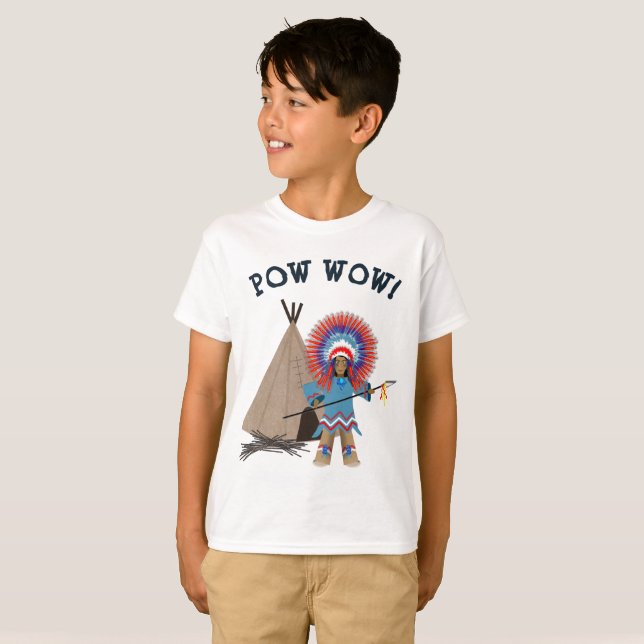 POW WOW INDIAN CHIEF T-SHIRT (Devant entier)