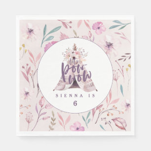 pow wow teepee birthday party napkins