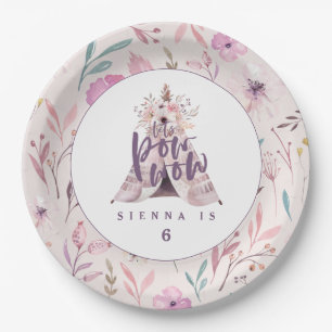 Pow wow teepee birthday party paper plate