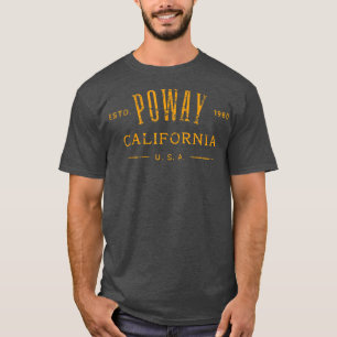 Poway California USA Design Vintage Style Poway CA T-Shirt