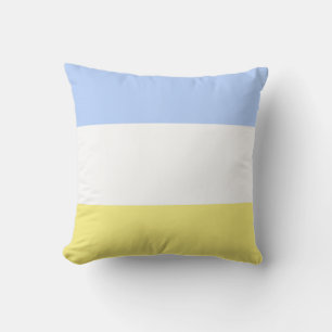 Powder Blue and Buttercup Yellow Throw Pillow