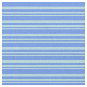 Powder Blue and Cornflower Blue Lines Fabric