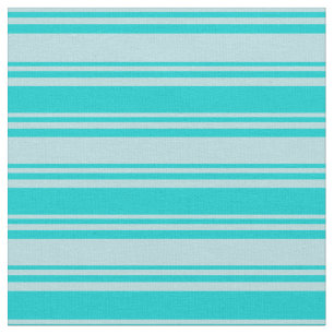 Powder Blue and Dark Turquoise Coloured Lines Fabric