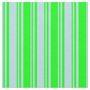 Powder Blue and Lime Coloured Lined Pattern Fabric