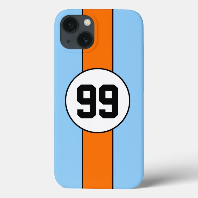 Powder Blue and Orange Livery Custom iPhone 6 case (Back)