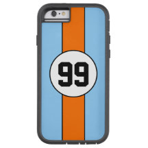Powder Blue and Orange Livery Custom iPhone 6 case