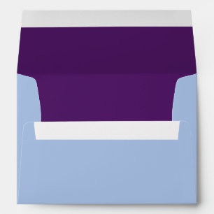 Powder Blue and Plum Lined Envelope