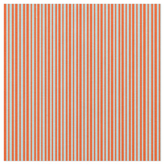 Powder Blue and Red Striped Pattern Fabric (Close Up)
