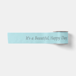 Powder Blue B0E0E6 - Custom Message or Blank Satin Ribbon