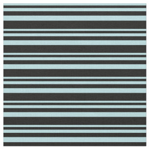 Powder Blue & Black Lined Pattern Fabric