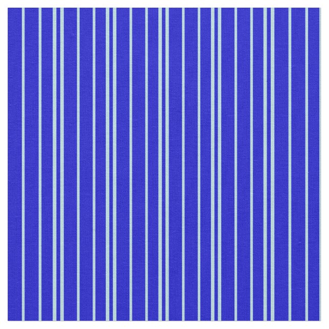 Powder Blue & Blue Stripes Pattern Fabric (Close Up)