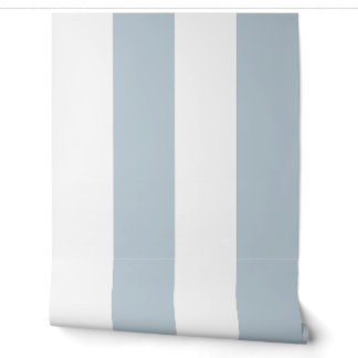 Powder Blue Bold Deckchair Cabana Stripe Wallpaper
