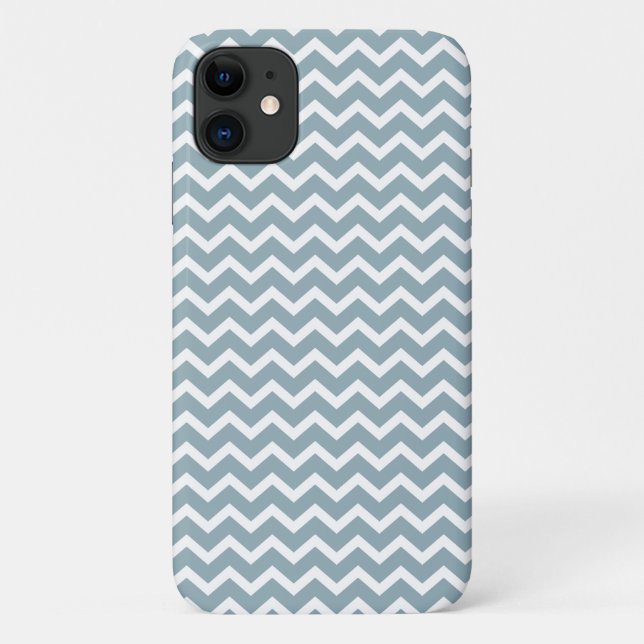 Powder Blue Chevrons Pattern Case-Mate iPhone Case (Back)