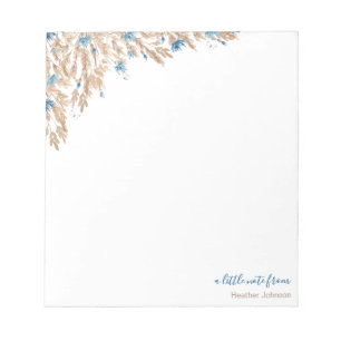 Powder Blue Corn Flower Fields Custom Notepad