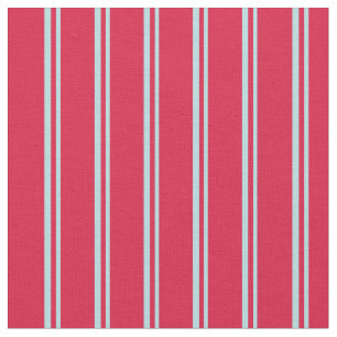 Powder Blue & Crimson Lined/Striped Pattern Fabric