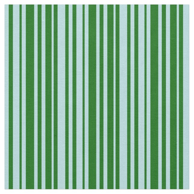 Powder Blue & Dark Green Coloured Lines Fabric (Close Up)