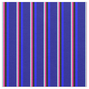 Powder Blue, Deep Pink, Black, Blue, and Dark Blue Fabric