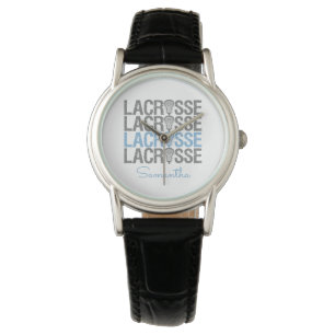 Powder Blue Distressed Lacrosse Word Watch